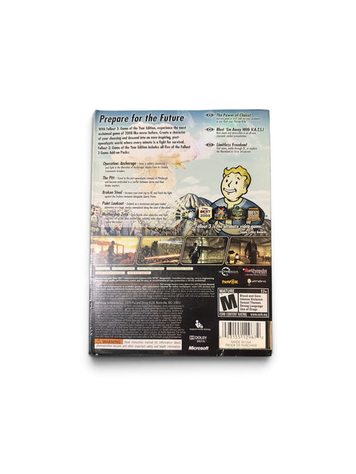 Fallout 3 Game of Year Edition XBOX 360 CIB & Slip Cover Resealed